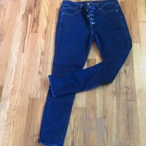 Express button fly dark wash jeans high rise size 12